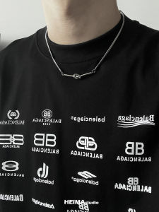 Cable Stitch Knot Necklace Men Tide Fancy Niche Style Accessories Handsome Snake Bones Chain Minimalist Easiest for Match Titanium Steel Clavicle Chain Female