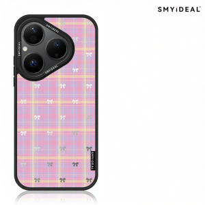 Smyideal | Magnetic Phone Case Purple Grid Bow Huawei Pura 90 Pro Max