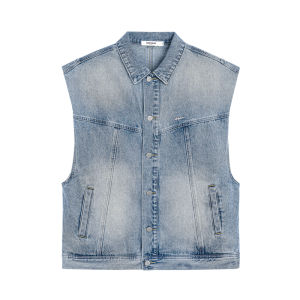 BODYDREAM | Rugged Aged Denim Sleeveless Jacket