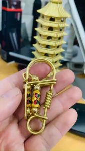 Móc khoá handmade đồng thau thiết kế sợi đồng sang trọng