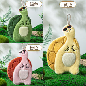 Thickened Wall-Mounted Kitchen Bathroom Towel Strong Absorbency Cartoon Childrens Handkerchief Small Turtle Absorbent Towel