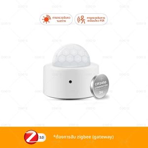 Tuya Zigbee Smart PIR Motion Sensor เครื่องตรวจจับอินฟราเรดพร้อม Lux Detection Anti-theft Alarm Sensor การป้องกันความปลอดภัยแบบไร้สาย