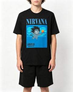 Bandai | Men Top Boys Girls Tee Adults Children Parent Child Cotton Kid Tshirts Nirvana Kurt Cobain Goku Dragon Ball Heavyweight Punk