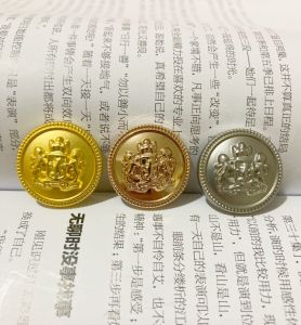 High-End Crown Double Lion Mist Gold Mist Silver Rose Gold Metal Button Coat Jacket Pants Cuff Buttons DIY Sewing Accessories