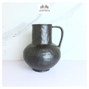 The Leaferie Signature Kuro plant pots Ceramic jug vase flowerpot flowerpots flower pot planter