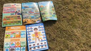 Poster Edukasi Anak Tanpa Laminasi untuk Balita PAUD TK SD | Mengenal Angka - Buah - Binatang Darat - Transpotasi - Binatang Air dan Udara