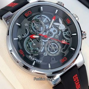 PLAYBOY นาฬิกา สำหรับผู้ชายโครโนกราฟมัลติฟังก์ชั่นกันน้ำควอตซ์พร้อมปฏิทินสายซิลิโคนเรืองแสง 2024 นาฬิกาสปอร์ตใหม่ สำหรับผู้ชาย