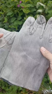 Găng tay vải bảo hộ lao động màu xám – Vải dày bền chắc chống bẩn dùng trong xây dựng cơ khí làm vườn