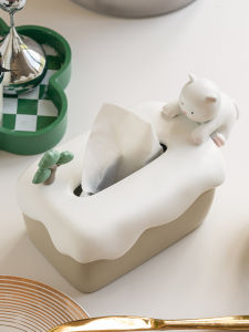 Luxurious Cute Panda Tissue Box Home Living Room High-end Creative Resin Material Dining Restaurant Tissue Box Nordic Style