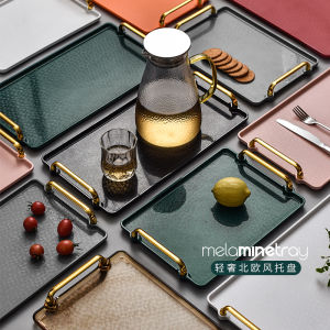 Luxury Style Tea Tray for Home Cup Placement Large Plastic