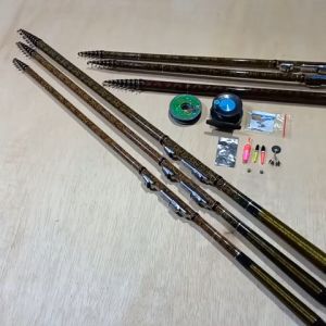 SET TEGEK KOLONG OREGON BATIK 360 450 540 - CARBON - JORAN CUSTOM SUDAH RING DAN REEL SEAT - SENAR - TOKOS TINGGAL PAKAI - PELAMPUNG - TIMAH LIPAT - TIMAH BANDUL - STOPPER - KAIL