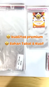 PLASTIK KEMASAN OPP BENING JUMBO SEAL UKURAN 35x39 - 30x37 - 28x35 - 25x35 ( 100pcs ) - PLASTIK BENING SEAL LEM - PLASTIK BENING SEAL ROTI/KUE KERING DAN BAJU SERBAGUNA - Plastik undangan OPP murah Plastik Undangan 13.5 x 22 CM Plastik Undangan 13.5 x 22