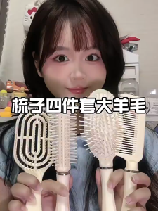 Set 4 Lược Chải Tóc Gỡ Rối Đa Năng Gọn Nhẹ Dễ Dùng Cho Mọi Loại Tóc
