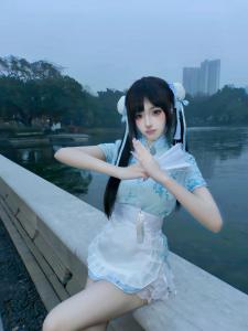New Chinese Style Cheongsam Dress Halloween Christmas Cosplay Uniform Soft Girl Maid Skirt Short Cheongsam Daily Wear