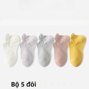 MiiOW | Tất lưới thoáng khí mỏng mùa hè kháng khuẩn chống mùi thấm mồ hôi thể thao Tất ngắn vô hình Tất thuyền MiiOW dành cho nữ