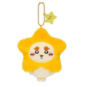 Chiikawa | Chiikawa Star Wish Series Plush Keychain – Cute Usagi Hachiware Flying Squirrel Stuffed Toy Five-Pointed Star Pendant Gift