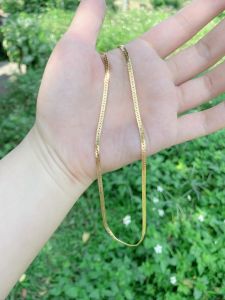 (Có Ký Hiệu-Dùng Như Vàng) Dây Chuyền Dập Khít Rắn Kiểu Đơn Giản-Dùng lâu dài tắm rửa thoải mái không phai không kiêng mồ hôicó pha vàng bên trong