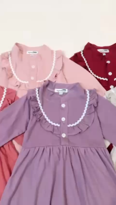 Hooneybee Arumi Navy - Gamis Anak Perempuan Size 2-10 Tahun Baju Muslim Anak Cewek