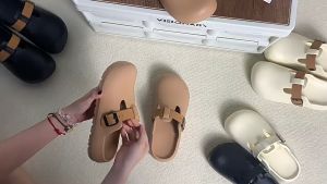 Roxanne Style New Fashion Women Sandals BeachSandals White Clogs For Girls Chunky Sandals DS0107 (ADD 1 SIZE)