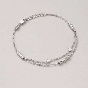 Chow Sang Sang 周生生 950 Platinum Bowties Bracelet for Women 19cm 91962B Price-by-Weight 4.11g Platinum