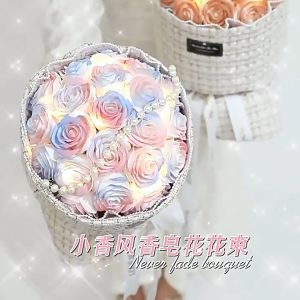 Keranixy Simulation Rose Soap Flower Bouquet Eternal Flowers Birthday Gift Valentines Day Present for Girls Wife