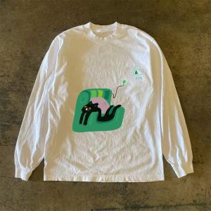 Áo Thun Dài Tay Cotton Nguyên Chất 100% Dành Cho Nam Áo Thun Thường Ngày Mùa Thu Áo Thun Cotton Phong Cách Mỹ Áo Thun Dài Tay Cho Cặp Đôi