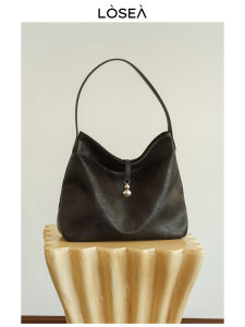 New Chinese Style LOSEA Original Womens Tote Bag Fashionable Shoulder Bag Versatile Large Size PU Leather Solid Color