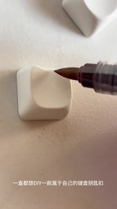 Relaxing DIY Keyboard Fidget Keychain Keycap Keys Button Finger Keyboard Cap 4/9Keys Relief Stress Clicker Toy Adult