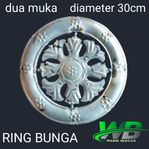 ornamen pagar besi tempa motif ring bunga diameter 30cm  aksesoris pintu pagar
