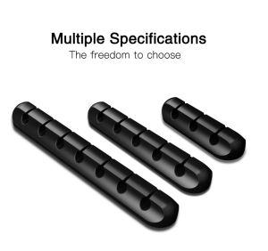 [SG Stock]Silicone Cable Organiser  Desktop Cable Holder Clips Slots & Management for USB