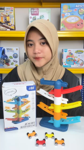 Mainan Anak TRACK SCOOTER A FAST AND SMOOTH Mainan Seluncuran Mobil Sliding Side Tracks DIY Rail Anak Mainan Anak Perempuan - Mainan Anak Laki Laki