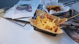Sizzling French Fries Kitchen Frying Tray Holder Food Basket Storage Container TH