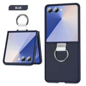 Ốp Lưng PC Cứng Chống Sốc Cho Galaxy Z Flip 7/6/5/4/3 Samsung Z Flip7 ZFlip7 Flip6 Có Giá Đỡ Nhẫn Chống Trượt Chống Bụi Chống Vân Tay Vỏ Điện Thoại Bảo Vệ Toàn Diện