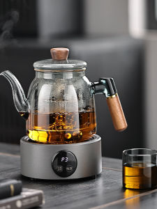 Heat Resistant Glass Tea Set Mini Electric Ceramic Stove Steaming Cooking Integrated Silent Tea Pot Small Modern Retro Style