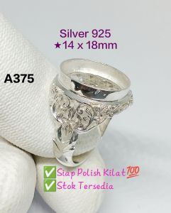 🇲🇾A375 ★Ring Casting ★Sarung Cincin Silver 925 ★14 x 18mm★Bingkai Cincin Perak
