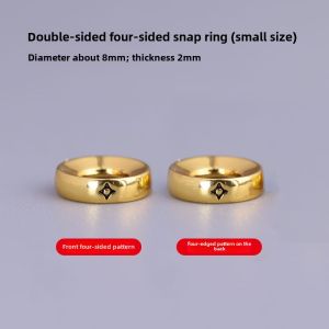 Gold Plated Brass Card Ring Buckle Separator Running Ring Buddhist Pearls DIY Accessories Fashion Jewelry Decorations