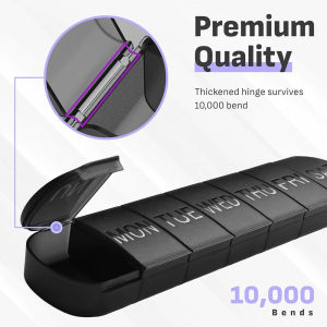 1PCS Weekly Pill Organizer 1 Time a Day Travel Pill Box 7 Day Extra Large Compartments Vitamin Holder Daily Pill Container
