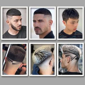 ร้านทําผมผนังตกแต่งกรอบรูปยุโรปและอเมริกาทรงผมกรูมมิ่งภาพจิตรกรรมฝาผนัง Wall Art Hairdressing Shop ตกแต่ง