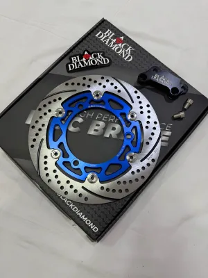Black diamond big disc 260mm w/ alloy cnc bracket for nmax v1/ v2/ v3 & aerox v1/ v2/ v3 plug n play stock caliper