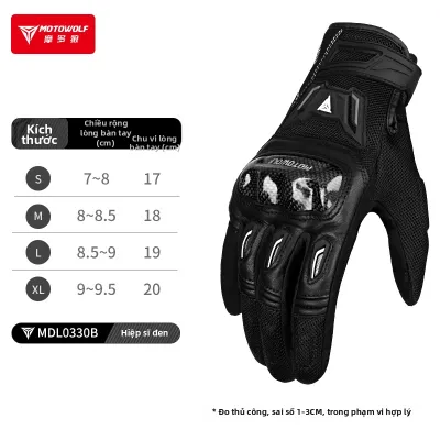 MOTOWOLF | Găng Tay Mô Tô Chống Gió Chống Sốc Hỗ Trợ Màn Hình Cảm Ứng Ấm