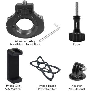 Giá Đỡ Tay Lái Xe Đạp Bằng Hợp Kim Nhôm Cho GoPro Hero 13/12/11/10 Insta360 SJCAM AKASO DJI Osmo Action Cameras - Giá Đỡ Xe Máy