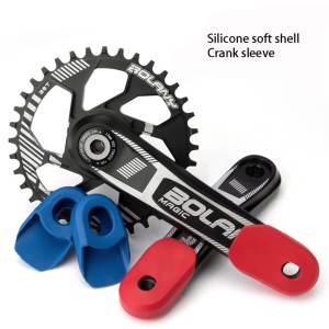 Bicycle Crank Protective Cover Mtb Silicone Bike Crankset Boosts Guard Rode Bicycle Caps Cycling Shells Parts Accessories