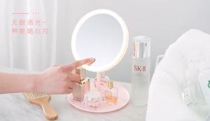 LED Make up Mirror 3 Color Lights Rechargeable Beauty Mirror Portable Touch Screen Vanity Mirror