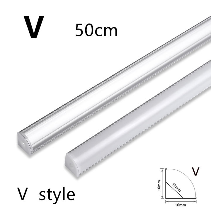 LED 50cm Aluminium Channel for Led Strip V/U Shape Aluminum Profile ...