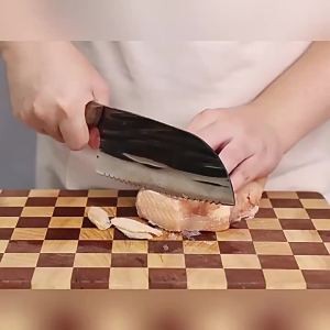 Multi-purpose Serrated Knife for Frozen Meat Raw Meat and Bread Cutting