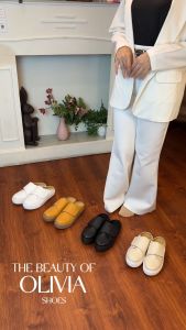 KIMBER Olivia Slip On Half Shoes Wanita: Sepatu Kulit Untuk Sehari-Hari