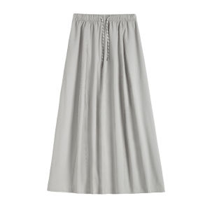 YAYANGREN | Summer Thin New High Waist A-Line Dress for Short Stature Cool Silk Workwear Skirt