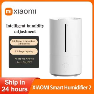 เครื่องเพิ่มความชื้นในอากาศอัจฉริยะป้องกันแบคทีเรีย Xiaomi แอป2 Mi 4.5L การหมุนหมอกเครื่องทำละอองน้ำเครื่องพ่นไอน้ำมันหอมระเหยเสียงรบกวน350มล./ชม.