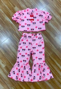 🎊🎊พร้อมส่ง🎊🎊 เซ็ตเสื้อคอจีนแขนตุ๊กตา+กางเกงขากระดิ่ง  ลายการ์ตูนน่ารักๆต้องมีติดตู้กันน๊ๅ