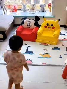 3in1 New childrens folding sofa bed childrens leisure seat soft fabric material suitable for children